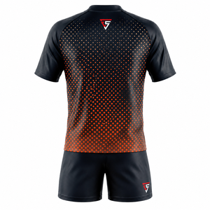 Ensemble d'uniformes de rugby personnalisés pour hommes, maillot à manches courtes sublimé, shorts, vêtements d'équipe à marque privée, kit d'uniformes sportifs sublimés OEM - Product Image 2