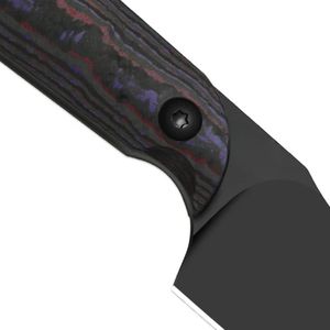 Couteaux pliants fonctionnels avec lame de coupe large noire, manche texturé multicouche et construction compacte pour le camping et la randonnée - Product Image 5