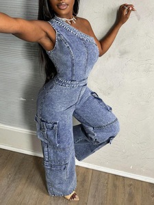 Women Summer Breathable High Quality Knitted Romper Casual Sleeveless Jumpsuit Soft Stretch Loose Fit Polyester/Cotton Full - Product Image 4