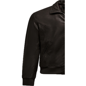 Men's Winter Leather <b>Jacket</b> Heated Reversible Design Waterproof Windproof Quick Dry Wool <b>Lined</b> Zipper Closure Multiple Front - Product Image 5