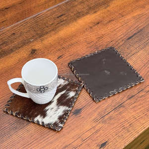 Juego de posavasos de té de cuero de vaca de pelo Premium, suave, personalizable, duradero y resistente al calor, perfecto para uso en Bar o cocina - Product Image 4