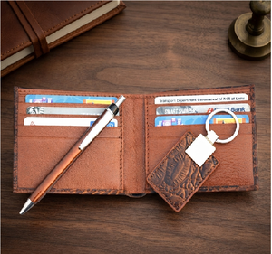 Premium <b>Office</b> Use Leather Wallet for Men Men's Leather Wallet with Cash Compartment & Coin Pocket Leather Wallet for Men - Product Image 1