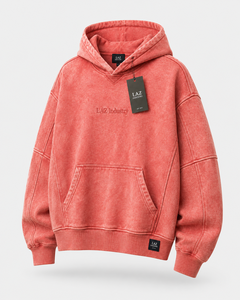 เสื้อฮู้ดดี้ผ้าฟลีซสำหรับผู้ชาย ระบายอากาศได้ดี สีสันตามสั่ง คุณภาพเยี่ยม ซักแบบแอซิดวอช เหมาะสำหรับฤดูหนาว สไตล์สตรีทแวร์ ผ้าฝ้าย 100% แห้งเร็ว - Product Image 5