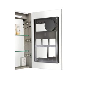 Armadietto da Bagno a LED 40 X 30 Pollici con Specchio Dimmerabile, Prese e Funzione Antiappannamento - Product Image 5