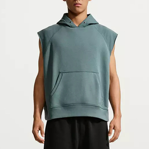Nouvel Arrivage : Hoodies sans manches unis pour hommes, prix de gros, faible MOQ, en grande quantité - Product Image 1