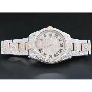 ลดราคาพิเศษ นาฬิกาควอตซ์ผู้ชายดีไซน์ทันสมัย ประดับเพชรโมอิสซาไนต์ เหมาะสำหรับใส่ทำงานและใส่ลำลองทุกวัน - Product Image 3