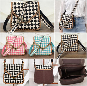 Hand Tooled Carving Leather Handbag Sling <b>Bag</b> Gypsy Boho New Arrival Shoulder Handmade Western Stylish Checks Design <b>Bags</b> - Product Image 3