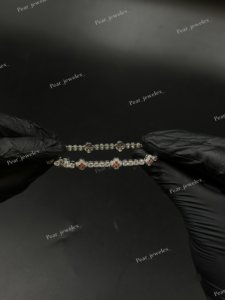 Pulsera de tenis clásica de plata 925 con baño de rodio y moissanita, diseño geométrico de eslabones, para uso diario de mujer - Product Image 3