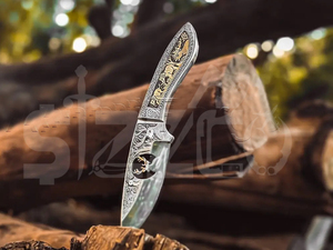 มีดล่าสัตว์เหล็ก D2 แกะสลักด้วยมือแบบ OEM พร้อมปลอกหนัง สำหรับตั้งแคมป์ กิจกรรมกลางแจ้ง และพกพาประจำวัน - Product Image 4