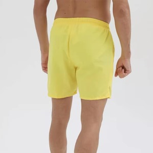 <b>Mens</b> Solid Yellow Swim <b>Trunks</b> Quick Dry Beach Shorts Drawstring Summer Board Shorts OEM Wholesale Swimwear Solid Yellow - Product Image 5