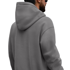 Sweat-shirt à capuche décontracté pour homme en molleton premium, coupe classique, en coton épais, avec poches, pour l'hiver, marque personnalisée, OEM, ODM, vente en gros de vêtements - Product Image 4