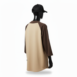 Camiseta de Béisbol para Mujer, Calidad Premium, Malla de Poliéster GSM, Diseño de Paneles Raglán de Dos Tonos, Logotipo Personalizado, Camiseta de Béisbol de Algodón para Mujer - Product Image 5