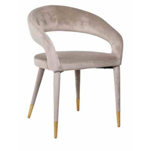 Modern Eco-Friendly Durable <b>Upholstered</b> Dining <b>Chair</b> with Velvet Seat Wood Legs Midcentury Design Home Furniture by Chandani - Product Image 2