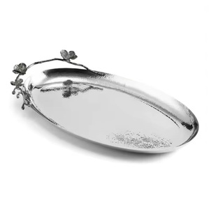 Food Cake Dessert Serving Platter Tray Nickel Plated Metal Modern Luxury Customizable Multipurpose Use Serving Tray - Product Image 4