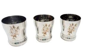 Gobelet à boire en verre imprimé floral en acier inoxydable pour l'eau, le jus, usage quotidien - Product Image 2