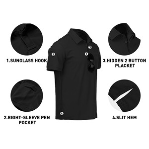 Camisetas Polo Personalizadas al por Mayor, 100% Fibra de Poliéster, Lavadas con Ácido, Bordadas, de Color Sólido, Estilo Estampado - Product Image 4
