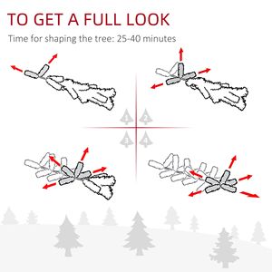 Albero di Natale Artificiale Alto e Sottile Non Illuminato con Punte Realistiche delle Rami e Effetto Neve per Forniture Promozionali per Feste - Product Image 4