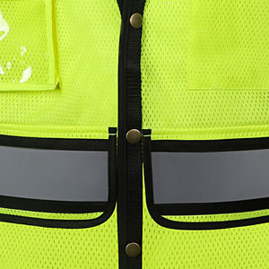 Chaleco de Trabajo de Alta Visibilidad para Hombre, Precio Económico, Servicio OEM, Logotipo Personalizado, Transpirable, Tallas Grandes, Nuevo Chaleco de Alta Visibilidad para Construcción - Product Image 4