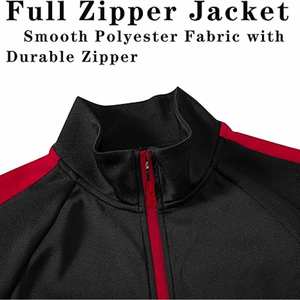 Conjuntos de chándal para hombre de calidad premium, sudaderas con capucha de corte ajustado con cremallera completa y paneles de fabricación con cremallera grande, chándales deportivos. - Product Image 2