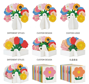 Calendrier de bureau personnalisé avec vase à fleurs imprimé, planificateur mensuel créatif pour la maison, le bureau et les cadeaux promotionnels - Product Image 2