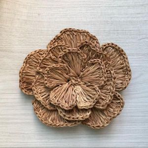 Luxury Decorative Artisan Handmade <b>Rattan</b> Floral Napkin Ring Layered Petal Woven Design for <b>Dining</b> <b>Table</b> Weddings and Events - Product Image 4