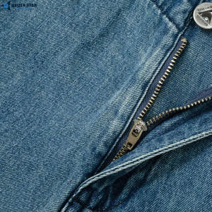 Men's Casual Light Wash Denim Mid Waist Embroidered Breathable Eco-Friendly <b>Zippers</b> Button Streetwear <b>Shorts</b> Summer Spring - Product Image 5