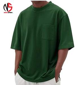 เสื้อยืดผู้ชายทรงปกติ สีขาว ผ้าฝ้าย มีกระเป๋าหน้าอก แขนสั้น คอกลม สไตล์ลำลอง สีพื้น ระบายอากาศได้ดี แห้งเร็ว - Product Image 5