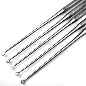 ชุดเครื่องมือขูดหูแบบปลายทู่ 5 ชิ้น รุ่น Buck Ear Curette แบบตรง รูปแบบที่ 1 สำหรับหู คอ จมูก ขนาด 16 ซม. เครื่องมือผ่าตัดแบบห่วง สำหรับตรวจหู ทำความสะอาดหู และใช้ในทางการแพทย์ - Product Image 1