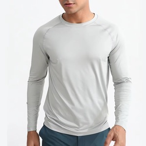T-shirts respirants à manches longues pour hommes, vente en gros B2B, broderie personnalisée, hauts d'été légers, OEM, chemises en maille à séchage rapide vierges - Product Image 3