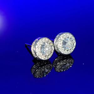 RB Gems elegante personalizado 14K oro sólido S925 plata esterlina VVS Moissanite diamante Stud pendientes para mujer - Product Image 6