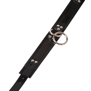 Collier ras du cou en cuir PU pour femme avec chaîne à maillons, style punk mignon, bijou de fête tendance, couleur noire - Product Image 6