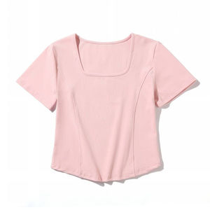 Fabricante personalizado ofrece camisetas cortas de algodón para mujer con logotipo personalizado para pedidos al por mayor y exportadores internacionales. - Product Image 4