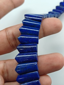 Collier ras du cou en perles de lapis-lazuli bleu, forme de flèche graduée, coupe fantaisie, pierre précieuse naturelle, bijoux pour femme, tendance - Product Image 4
