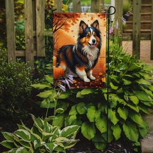 Drapeau multicolore Sheltie Fall Garden Drapeau décoratif de boîte aux lettres Drapeau de cour Bannière pour patio Oeuvre d'art pour parterres de fleurs - Product Image 2