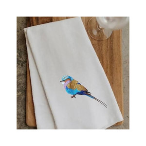 Paño de Cocina de Algodón con Estampado de Gallina Turquesa 40x60cm 180GSM 200TC Blanco, Paño para Platos OEKO TEX BSCI, Bajo MOQ, OEM ODM, Venta al por Mayor India - Product Image 6