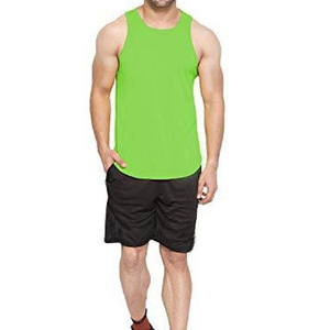 Débardeur Homme Tendance 2026 Vert Sans Manches Col Rond Couleur Unie Respirant Tricoté Décontracté - Product Image 1