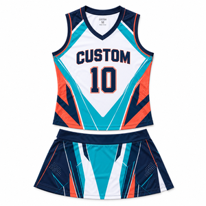 Ensemble de maillots de pickleball personnalisés pour femmes adultes, 100% polyester, imprimé sur le devant, sans manches, robe de sport, uniforme d'équipe, athlétique - Product Image 4