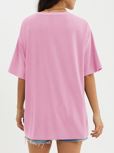 Camiseta Oversize para Mujer al por Mayor de Fábrica, con Logotipo Personalizado, de Algodón, Hombros Caídos - Product Image 3