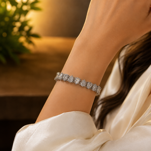 Teardrop Cut Diamond Engagement Tennis <b>Bracelets</b> 925 Sterling <b>Silver</b> Luxury Weeding Jewelry Moissanite Claw Setting <b>Bracelets</b> - Product Image 4