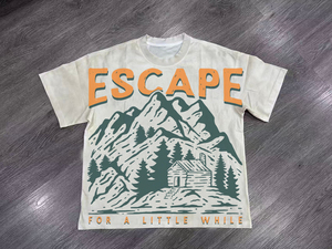 Camiseta de Hombre Vintage Lavada y Desgastada, Cuello Redondo, Algodón Orgánico, Estampado DTG, Camisetas Gráficas para Hombre, Ropa Urbana - Product Image 2