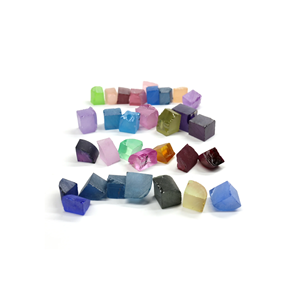 Pierres brutes de saphir jaune, bleu, rose et émeraude verte, cultivées en laboratoire, en vrac, pour la lapidaire nano, vente en gros - Product Image 3