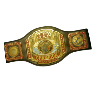 Cinturón de Campeón Mundial de Kickboxing de Alta Calidad con Corona Dorada y Diseño Global, Edición de Coleccionista de Títulos de Lucha Libre de Alta Calidad - Product Image 6