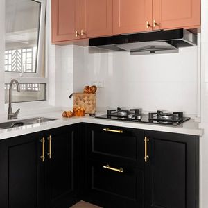 Tiradores de Gabinete Modernos de Lujo en Aleación, Diseño Bicolor para Cajones de Cocina, Puertas y Ventanas - Product Image 2