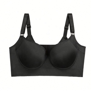 Sujetador sin Varillas de Copa Completa para Mujer, Tallas Grandes, Tirantes Ajustables, Espalda en Y, Color Sólido, Sin Costuras, para Todas las Temporadas, Lavable a Máquina - Product Image 1