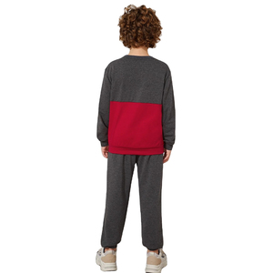 Wholesale Kids Boys Tracksuit Color Block Sweatshirt <b>Joggers</b> <b>Set</b> Custom Cotton Toddler Autumn Winter Children Boutique Clothing - Product Image 2