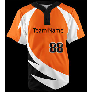 Uniformes Deportivos de Béisbol Sublimados Personalizados con Rayas, Jersey de Béisbol y Sóftbol Sublimado con Dos Botones - Product Image 5