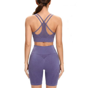 Ensemble de shorts de yoga 2 pièces pour femmes, vêtements de sport respirants et extensibles pour la remise en forme, la salle de sport, l'entraînement et les activités de plein air - Product Image 4