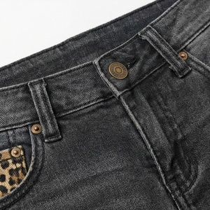 High Waist Pocket Design Sexy <b>Stretch</b> Summer Rhinestone Girls Hot Pants Women <b>Denim</b> Cargo Shorts Customized Color Outfit - Product Image 4