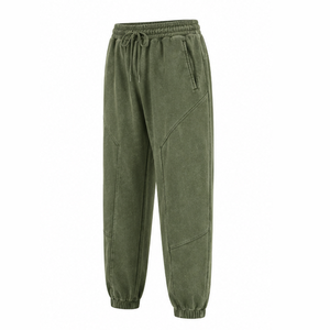 Pantalon délavé à l'acide, survêtement en coton personnalisé, coupe ample vintage, streetwear décontracté, fabricant et fournisseur de vêtements en gros - Product Image 5