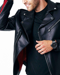 Custom Leather <b>Motorcycle</b> <b>Jacket</b> <b>Men</b> OEM Logo Classic Biker Design Premium Quality Stylish Leather Outerwear - Product Image 4